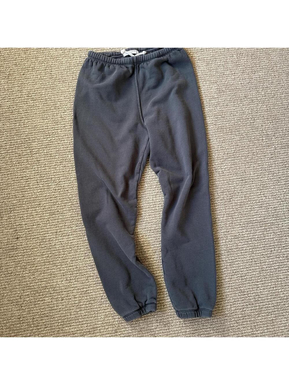 Perfectwhitetee Stevie Jogger Women XS Charcoal Grey Fleece Sweatpants USA Made